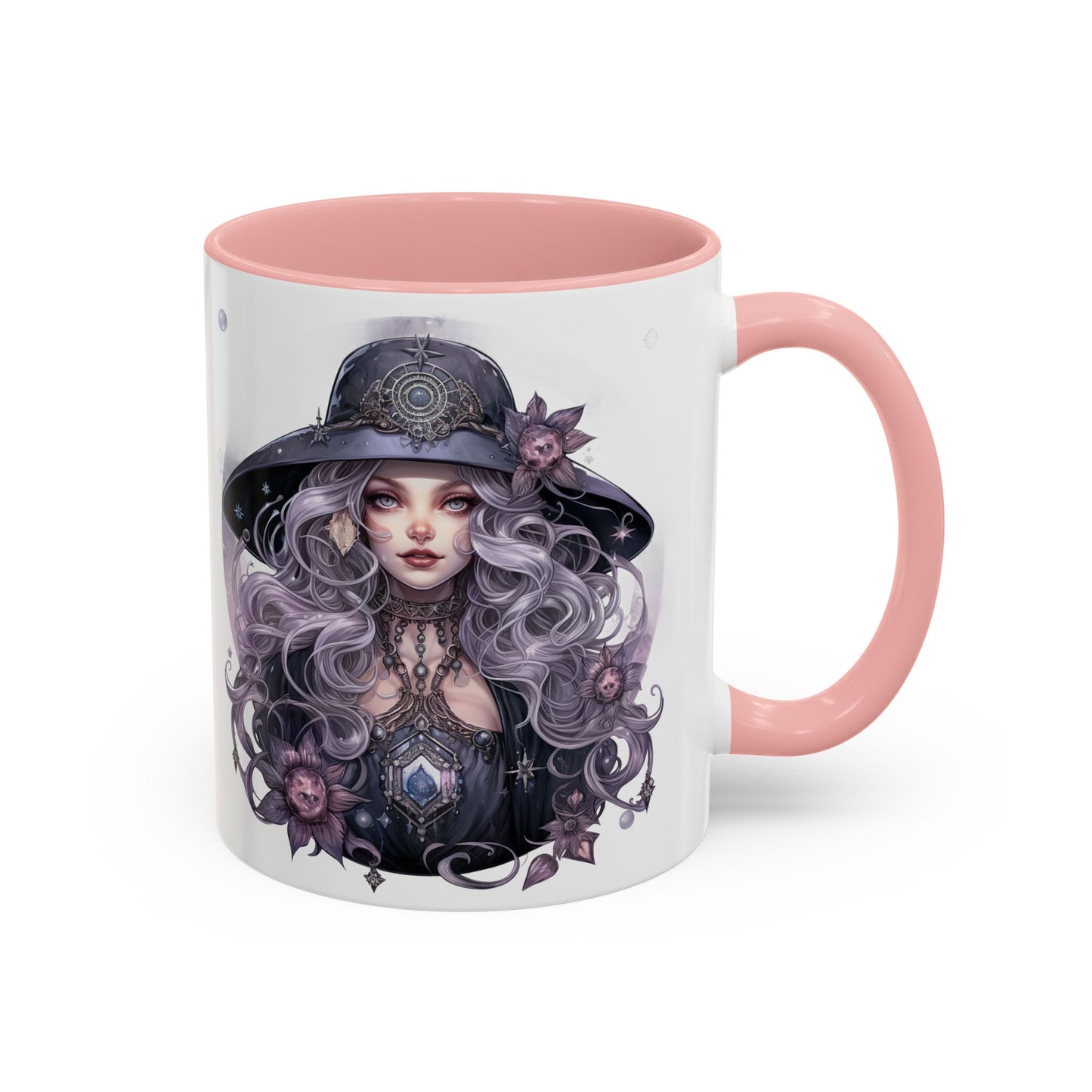 Mystical Witch Coffee Mug - Enchanting Floral Design, Black Accents, Perfect for Coffee Lovers, Gift for Witchcraft Enthusiasts, Ideal [...]