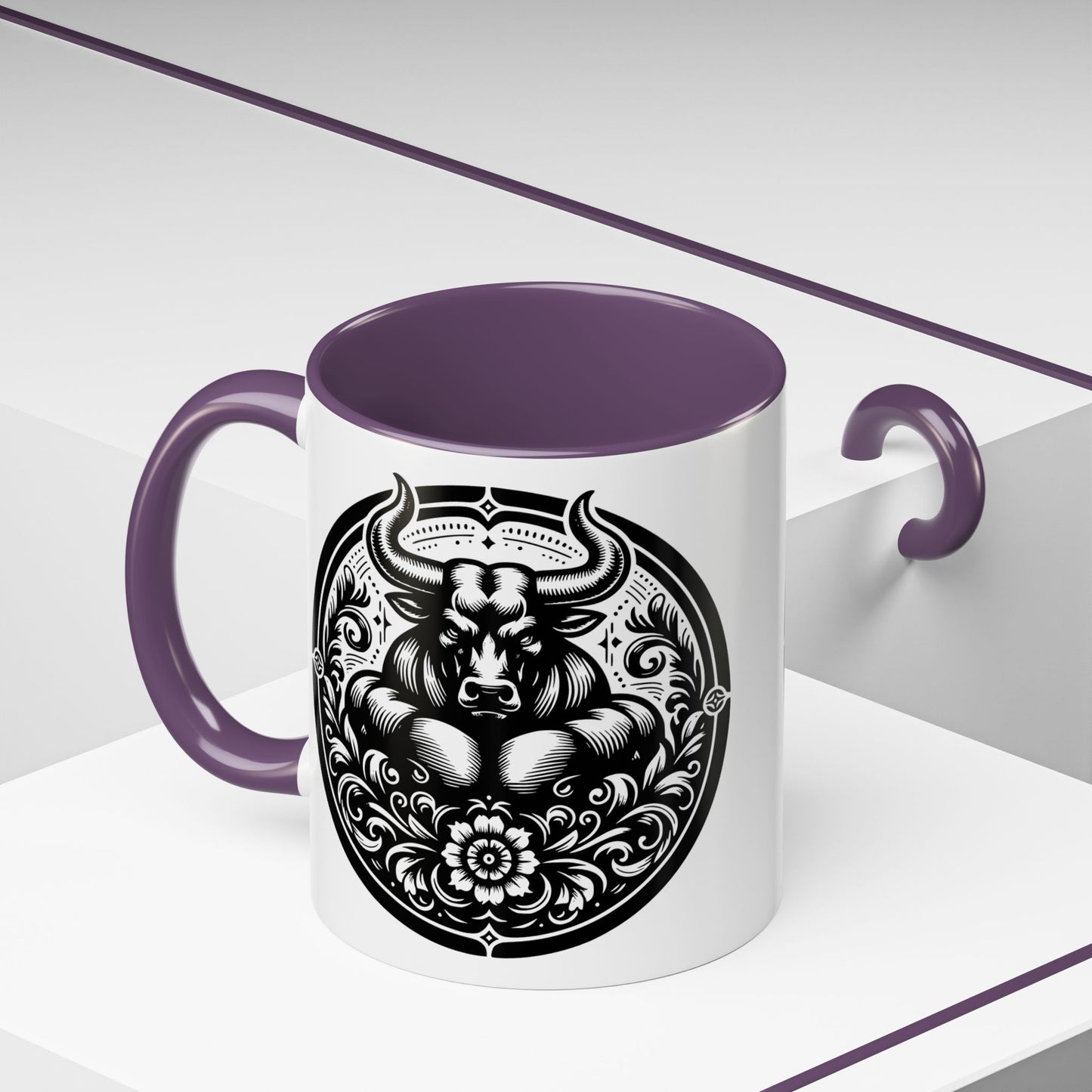 Bull-Themed Accent Coffee Mug for Animal Lovers, Unique Gift for Birthdays, Farmhouse Decor, Coffee Lover's Mug, 11oz and 15oz Options