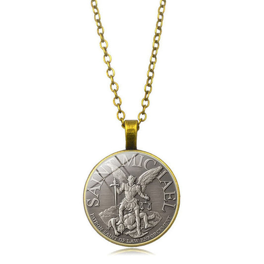 Archangel Michael Time Gem Necklace
