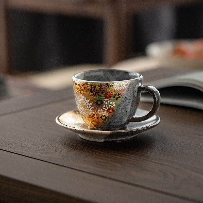 Fashionable Household Gold Pattern Mark Ceramic Mug