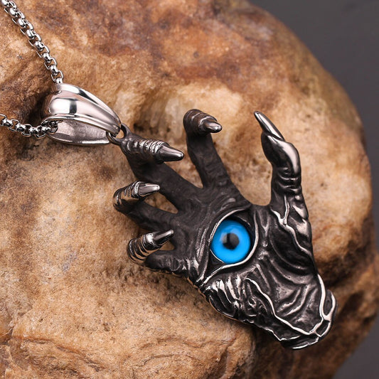 Punk Demon Eye Pendant Necklace