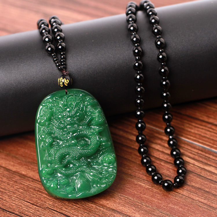Amulet Obsidian Natal Buddha Pendant Necklace