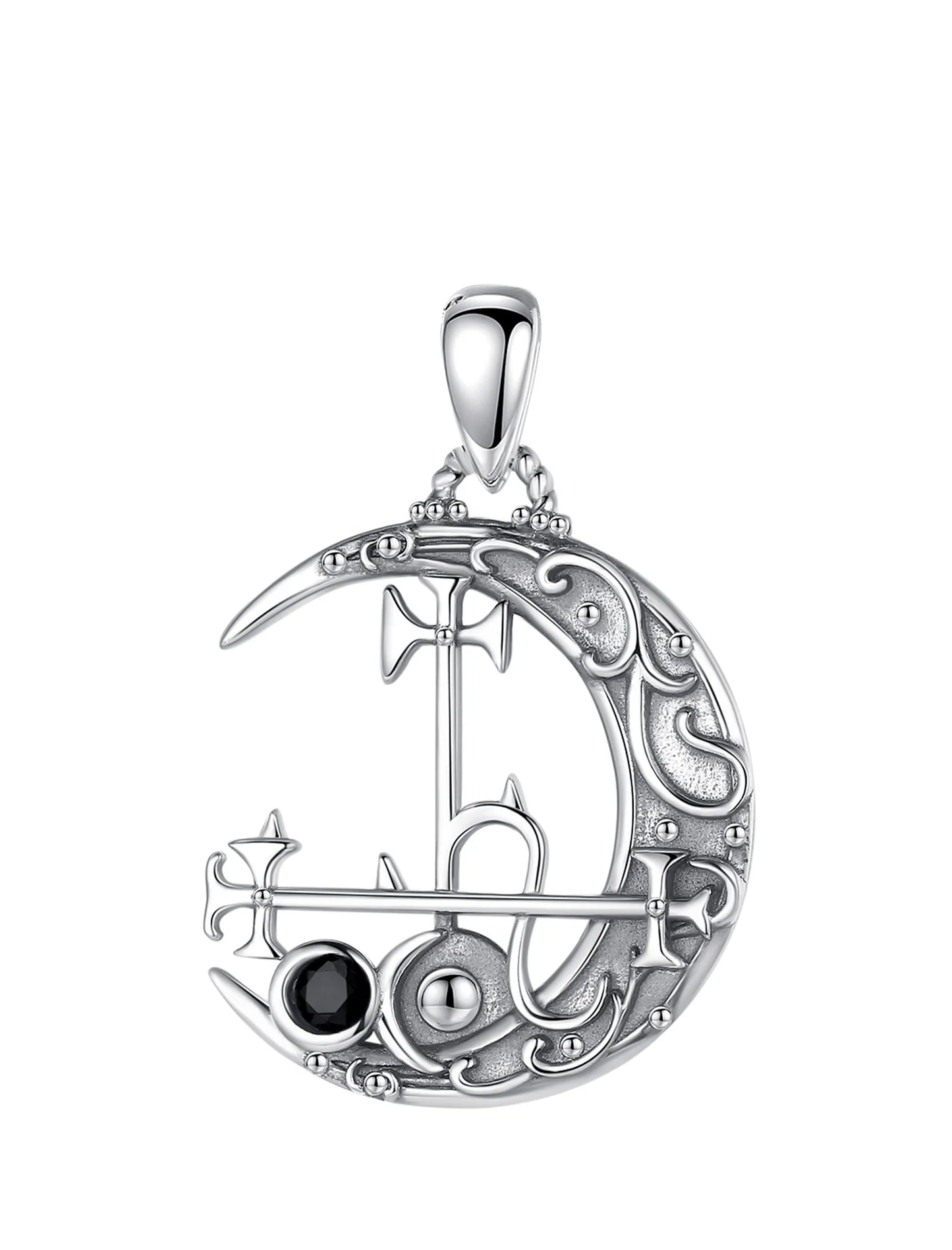 Eudora 925 argent Sterling Lilith lune collier pour femmes homme Vintage démon Lilith Sigil pendentif personnalité bijoux cadeau de fête