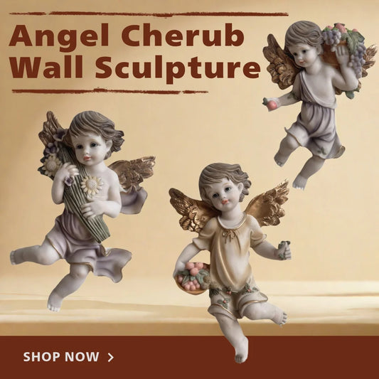 Sculpture murale de chérubin d'ange, jolie Figurine de collection créative pour salon, Restaurant, étagère TV, décoration de la maison