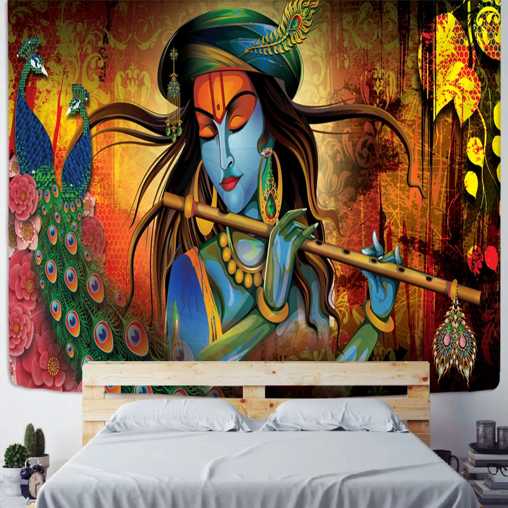 Tapisserie murale d'éléphant avec impression 3D, style bohème, Hippie, Mandala, salon, Art, décoration de la maison