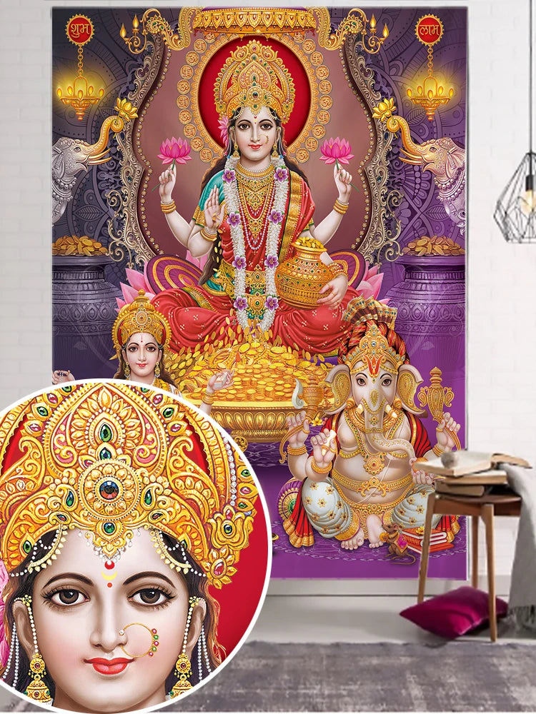 Tapisserie murale d'éléphant avec impression 3D, style bohème, Hippie, Mandala, salon, Art, décoration de la maison