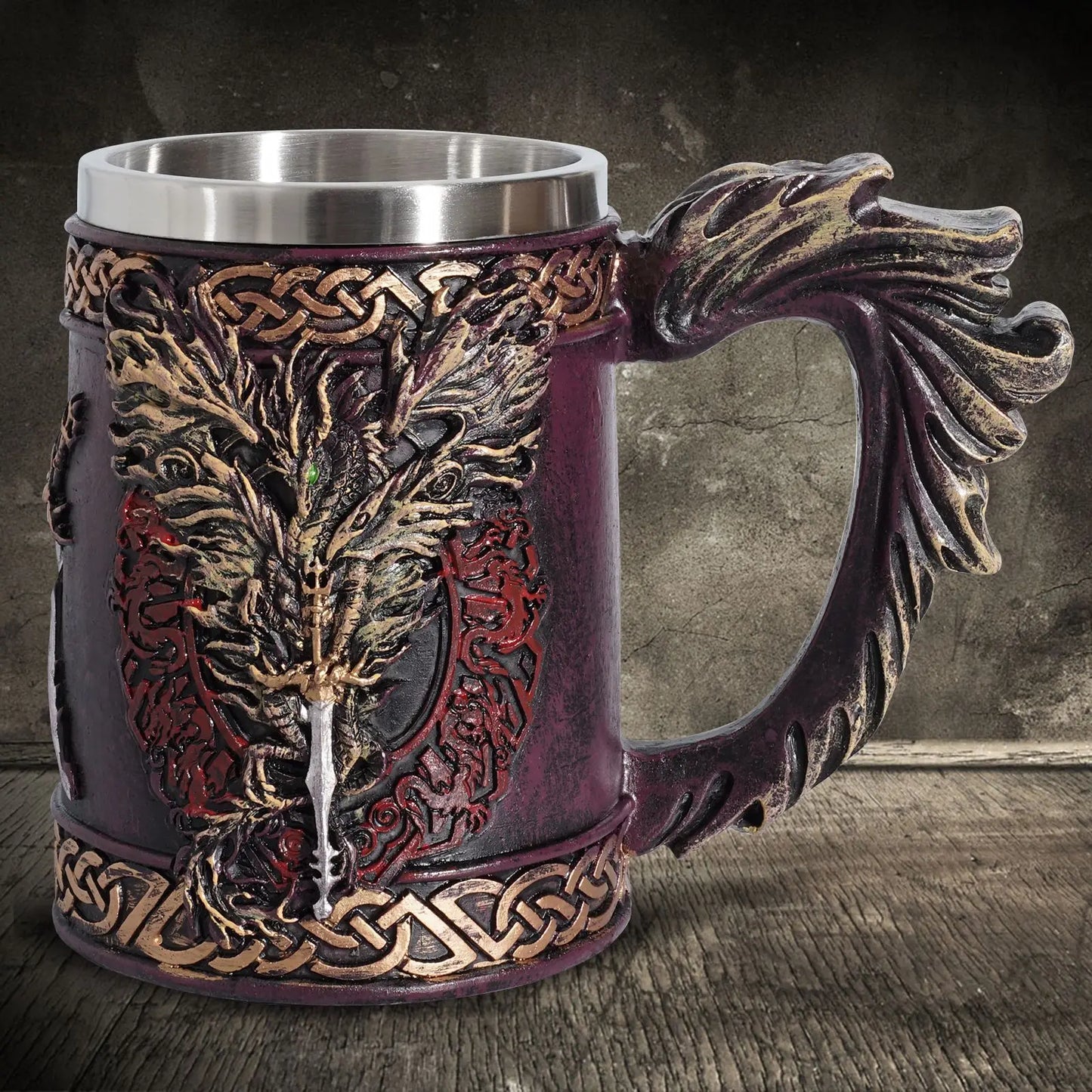 Trade Assurance Nordic Viking Loki Tankard Dragon Scandinavian Mug Nordic Thor Hammer Beer Bottle Mark Cup Opener