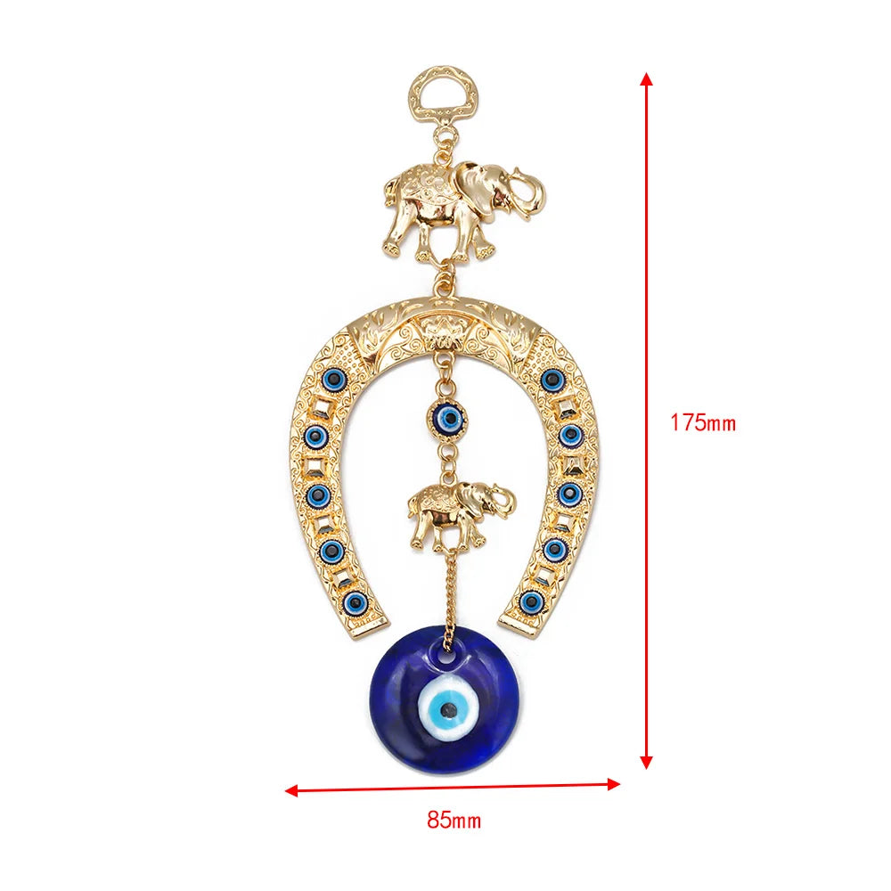 Lucky Eye Evil Eye, Islam Projecan, Lucky Gold Document, Elephant Keychain, Tentures murales pour la décoration