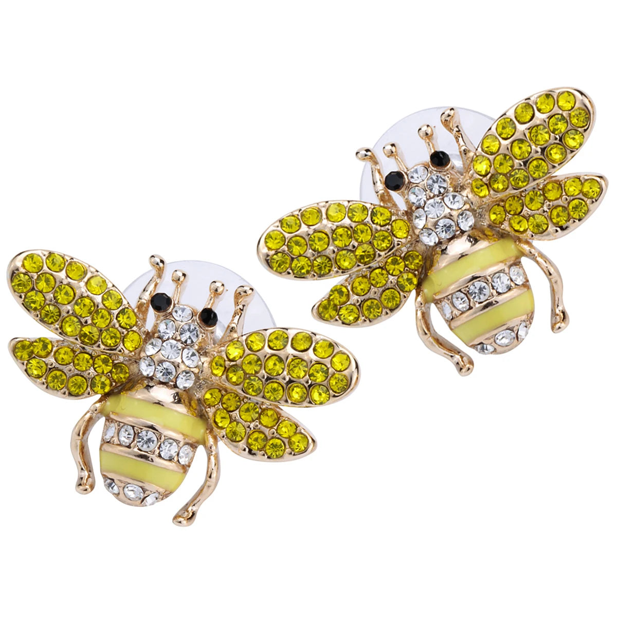 YACQ-boucles d'oreilles à clous d'abeille en cristal autrichien, couleur or, bijoux à la mode, cadeaux d'anniversaire pour femmes, mamans et filles, Bee7, livraison directe