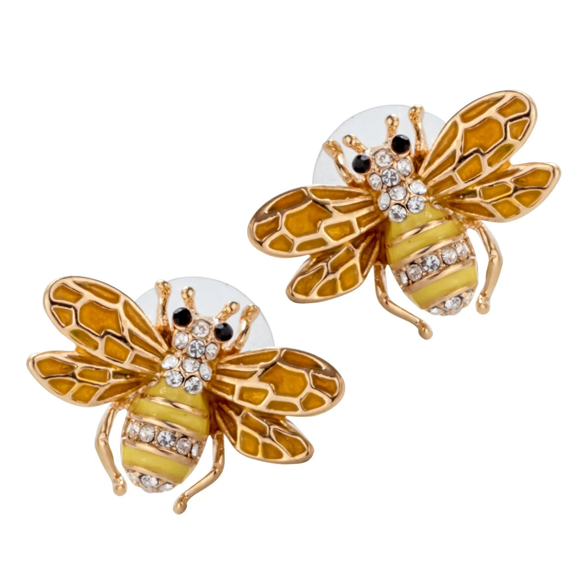 YACQ-boucles d'oreilles à clous d'abeille en cristal autrichien, couleur or, bijoux à la mode, cadeaux d'anniversaire pour femmes, mamans et filles, Bee7, livraison directe