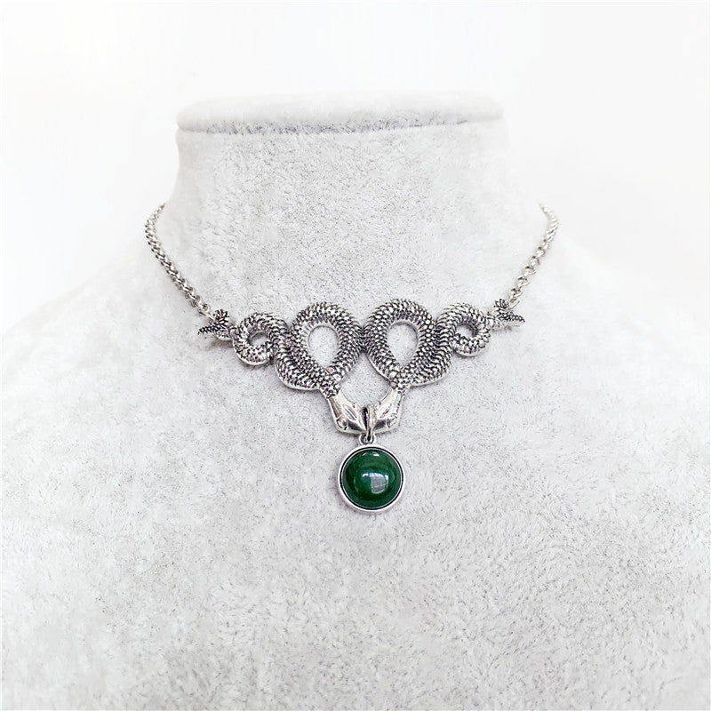 Snake Labradorite Jewelry Gothic Necklace