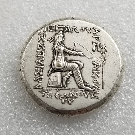 Antique Thickened Heavy Ancient Greek Portrait Goddess Apollo Coin