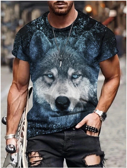 Men's Short-sleeved T-shirt Color Printed T-shirt Top