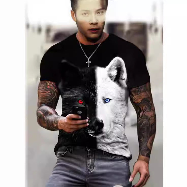 Men's Short-sleeved T-shirt Color Printed T-shirt Top