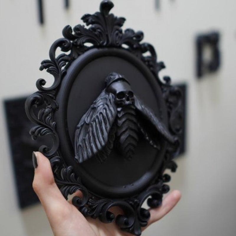 Halloween Popular Gothic Moth Frame Decorative Pendant