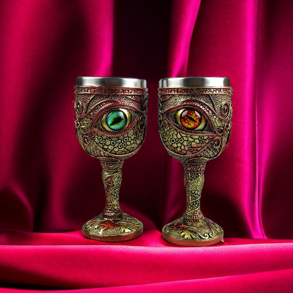 A Dragon Eye Wine Glass Personality European Medieval Statue