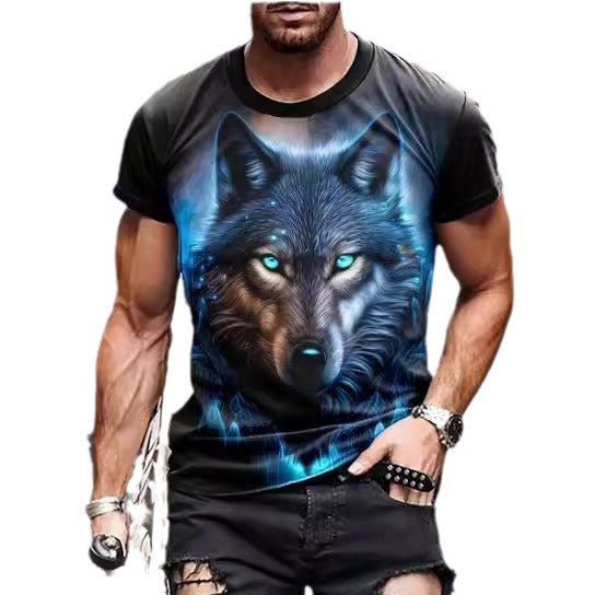 Men's Short-sleeved T-shirt Color Printed T-shirt Top