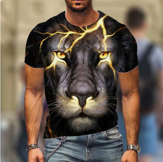 Men's Short-sleeved T-shirt Color Printed T-shirt Top