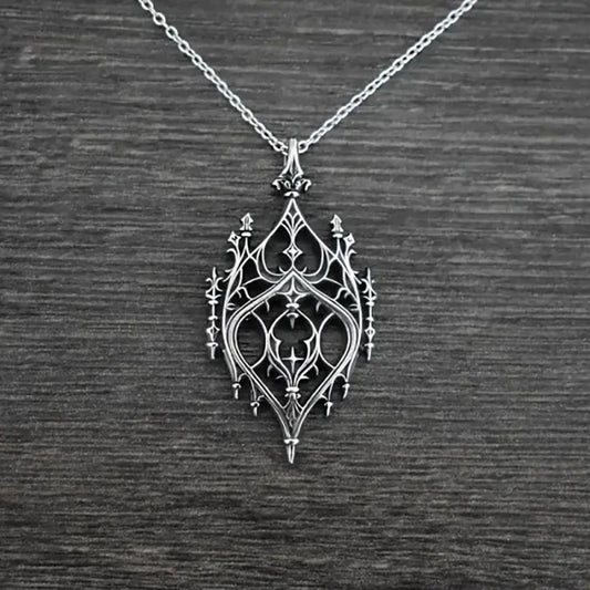Retro Gothic Hollow Castle Necklace European And American