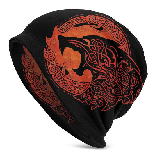 Sleeve Cap Double-layer Elastic Viking Totem Wolf Hipster Street Dance
