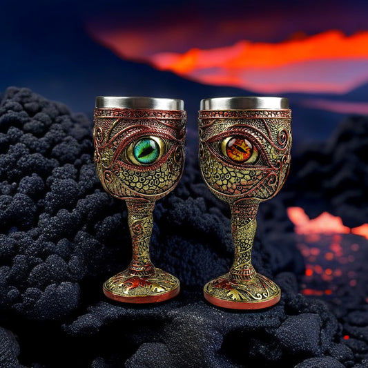 A Dragon Eye Wine Glass Personality European Medieval Statue