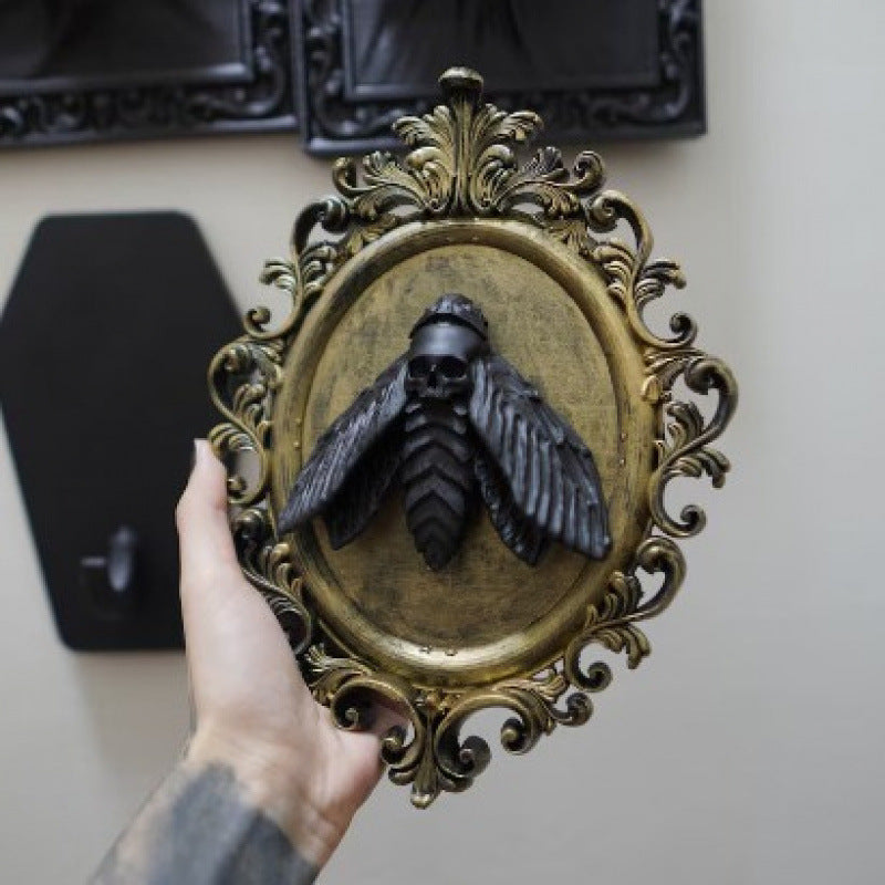 Halloween Popular Gothic Moth Frame Decorative Pendant