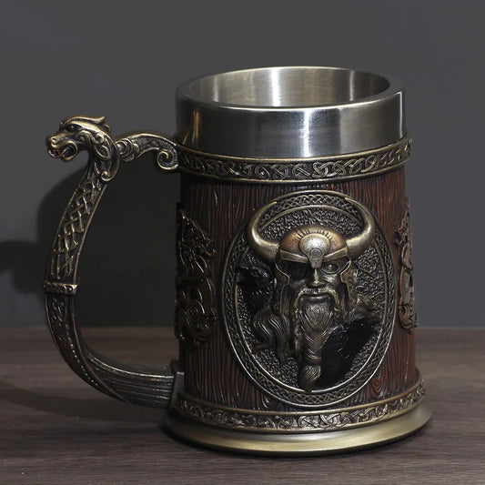 Mug Viking Thor Mjolnir, chope à bière, réservoir Odin, 20oz
