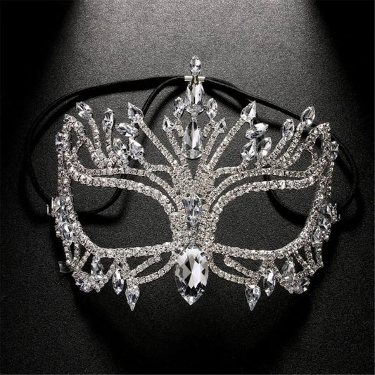 Masque demi-visage élégant pour femme – Accessoire parfait pour Halloween et soirées déguisées.