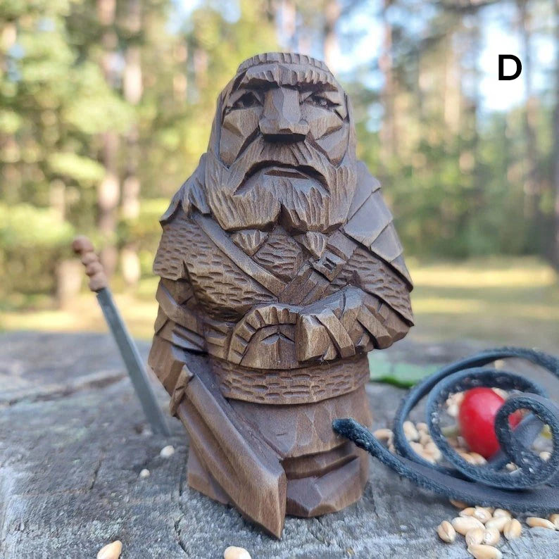 Odin FlorVor-Statue Pprédéterminée Nordique Personnalisée, Artisanat en Résine, Ornement de Bureau, Objets Miniatures