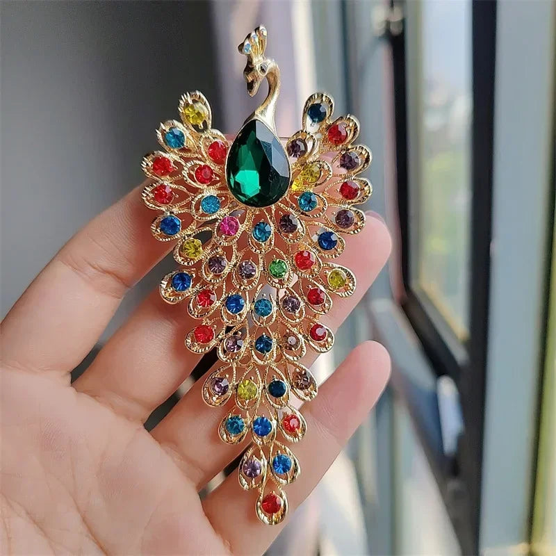 Femmes mode strass paon broche phénix vêtements accessoires broches
