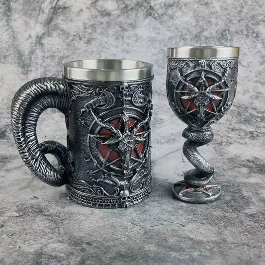 Mug à bière créative à griffe de diable, doublure en résine et acier inoxydable, tasse à café à Double paroi, gobelet à vin pour la décoration de la cuisine de la maison, cadeau