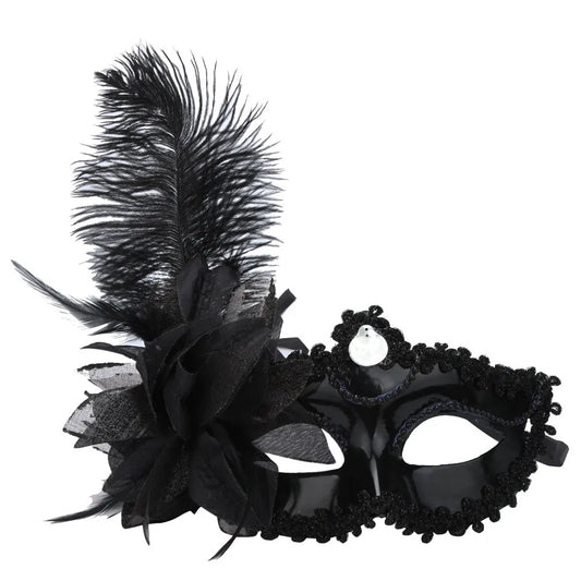 MasTim-Masque en Plumes pour Femme, Découpe Vénitien, ixd'Halloween, Bal de Promo, Mardi Gras, Accessoires de ixde Mariage