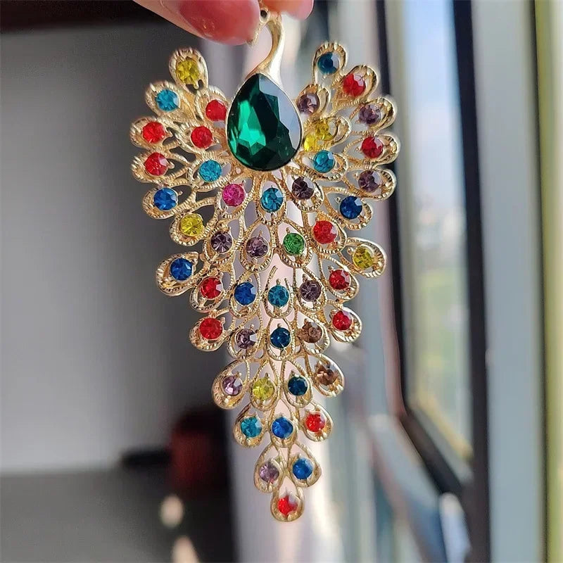 Femmes mode strass paon broche phénix vêtements accessoires broches