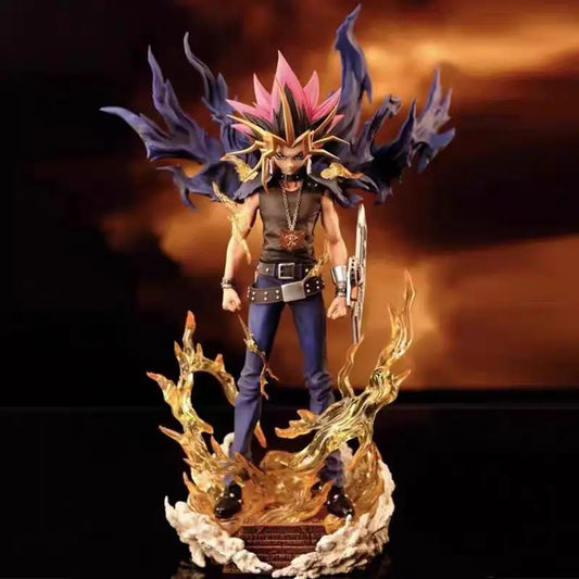 Yugi Muto Figure jeu sombre Figurine dimensionnelle Duel monstres figurines d'action 28 cm PVC Statue Collection ornement enfants jouet cadeaux
