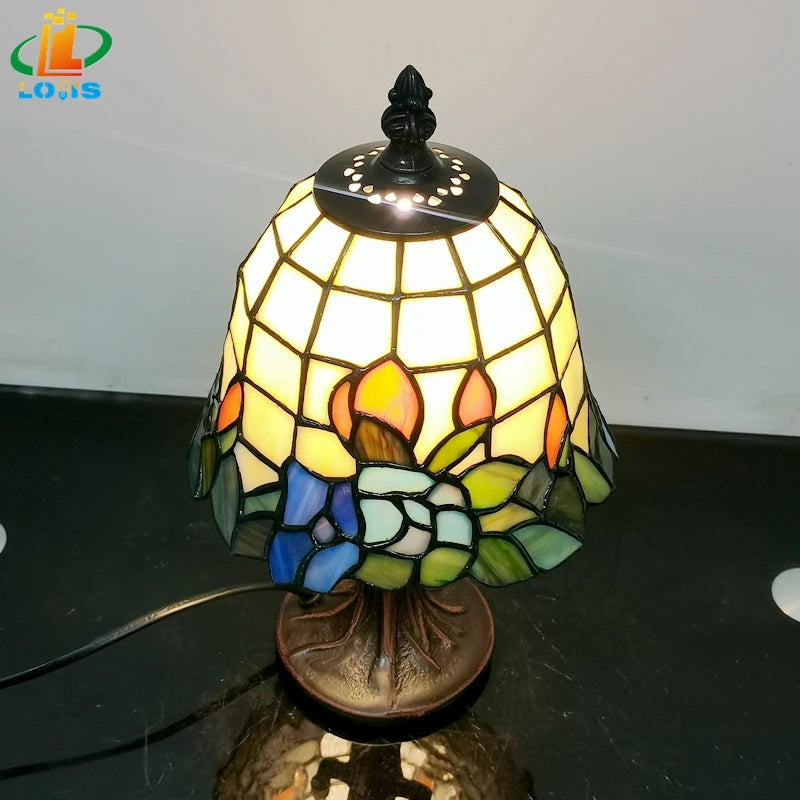 Petite lampe de Table orchidée scandinave de 6 pouces, veilleuse d'allaitement pour chambre à coucher, décoration de café, cadeau d'anniversaire en verre