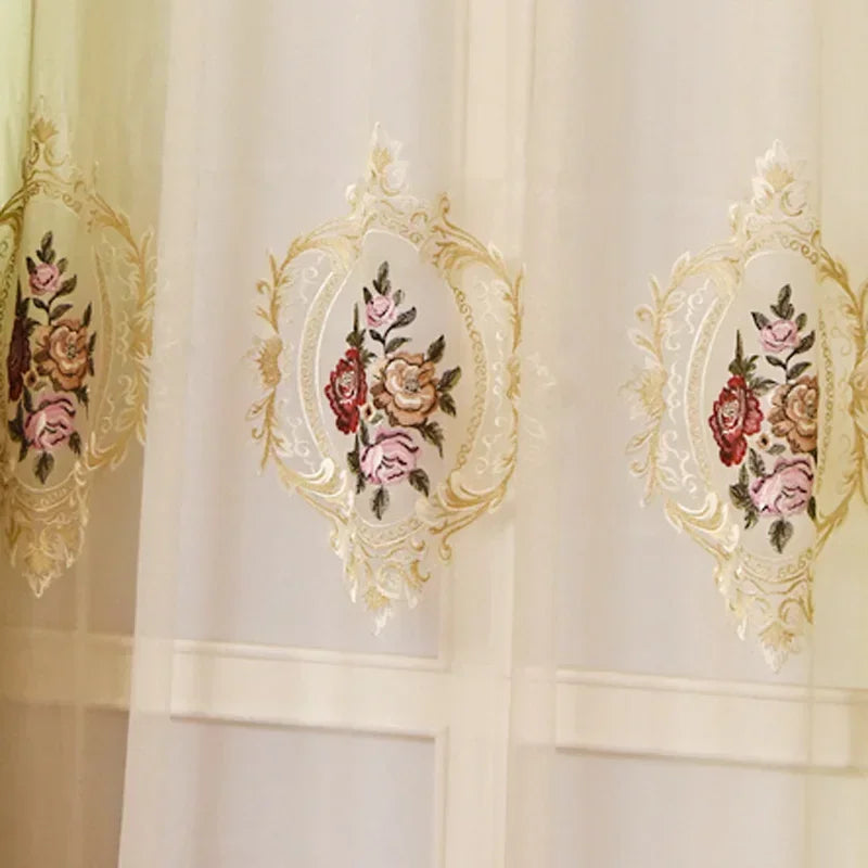 Rideaux de fenêtre occultants brodés en relief, salon, salle à manger, chambre à coucher, villa, hôtel, haut de gamme, européen et américain, luxe