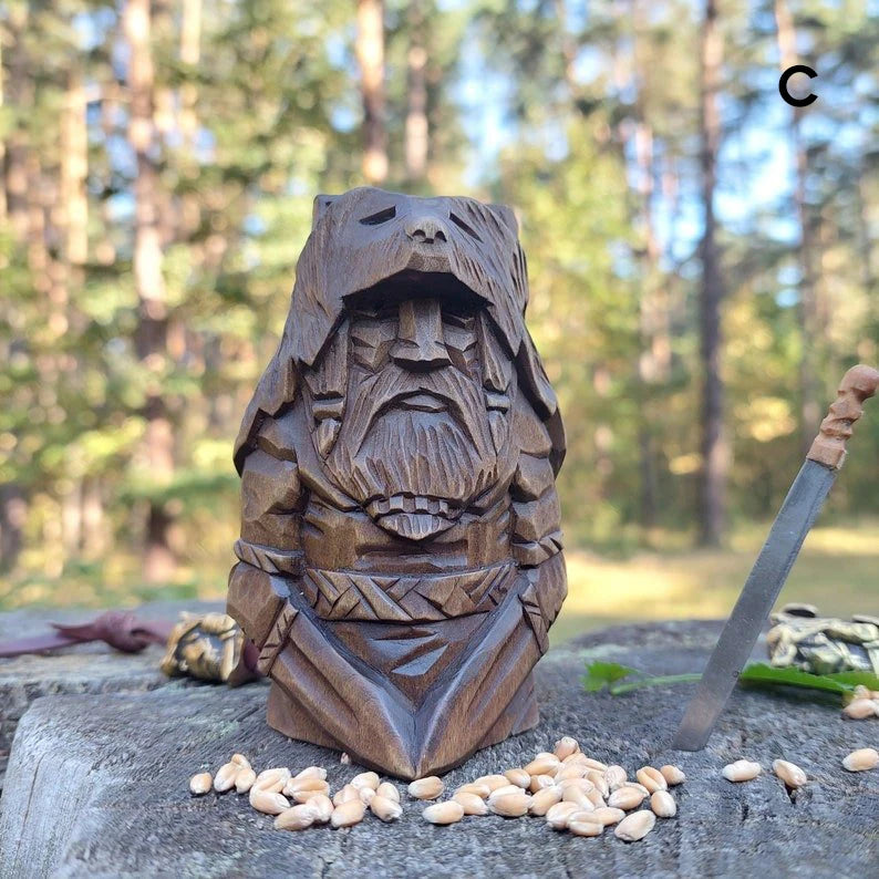 Odin FlorVor-Statue Pprédéterminée Nordique Personnalisée, Artisanat en Résine, Ornement de Bureau, Objets Miniatures
