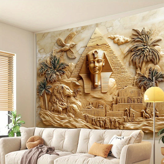 Tapisserie pyramide de pharaon égyptien 3D, décoration de salon, chambre à coucher, bureau, cadeau créatif