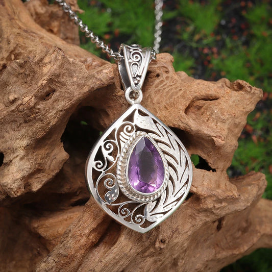 Collier pendentif en pierre précieuse en forme de goutte violette pour femme, style palais, élégant, banquet, danse, bijoux, accessoires, cadeau