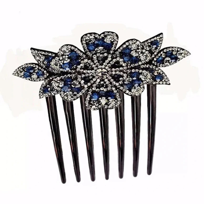 Peignes à cheveux fleur en cristal pour femmes, pinces à cheveux en biscuits, pince à cheveux fourche, coiffure de patients, vêtements de sauna, accessoires élégants