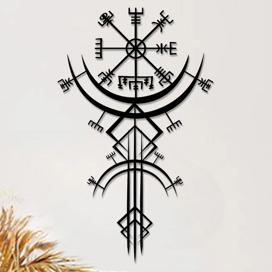 Tenture murale en métal avec rune Viking unique, idéale pour la décoration de la maison, cadeau, apporte une inspiration mythologique dans votre espace personnel
