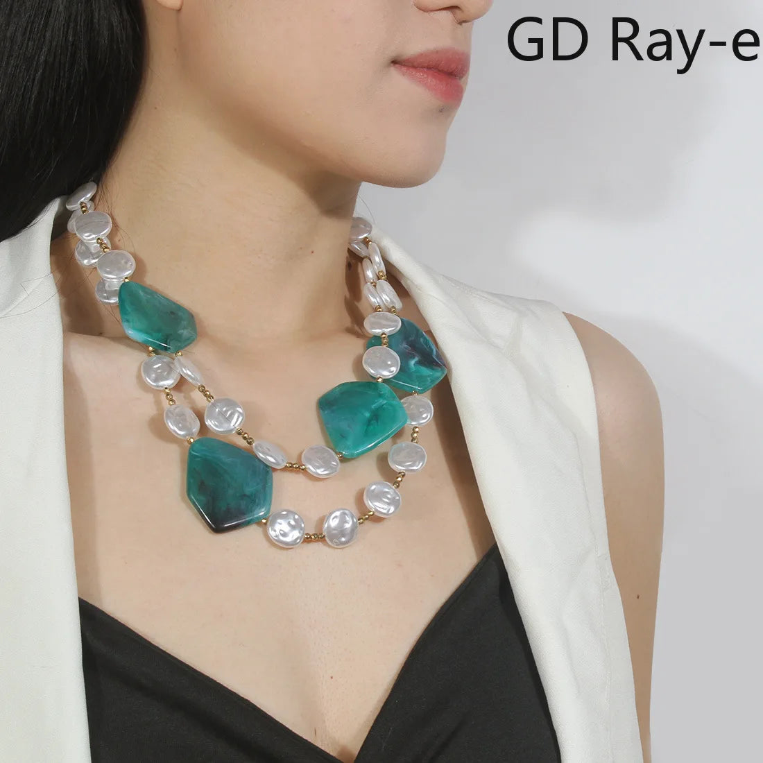 Collier rétro Simple avec chaînes de perles pour femmes, nouvelles pierres colorées créatives tissées multicouches, bijoux de plage pour filles, 2025