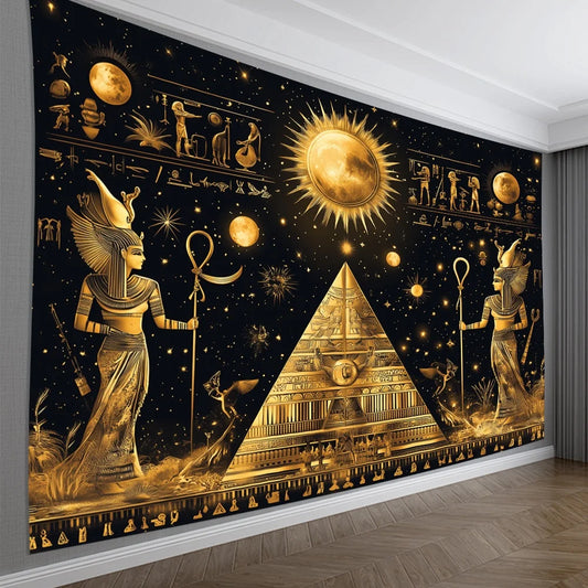 Tapisserie de Style Vintage pyramide égyptienne, adaptée à la décoration de salon, chambre à coucher, bureau, fête