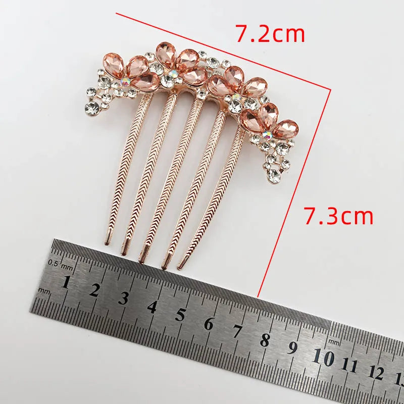 Peigne à cheveux en cristal pour femmes, pinces à cheveux décoratives en strass, couvre-chef rétro en métal, alliage de luxe, accessoires pour cheveux, bijoux cadeau
