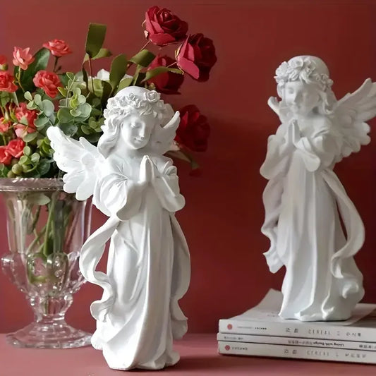 Poinstatue d'ange pour fille, décoration de cour de jardin exquise, cadeau d'anniversaire pour un ami
