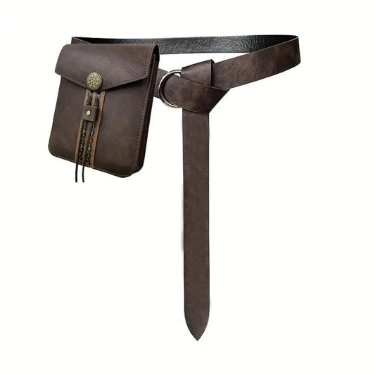 Ceinture de Cosplay Viking, ensemble de jeu de rôle de chevalier courageux, sac de taille de pièce de monnaie en cuivre médiéval, Cosplay