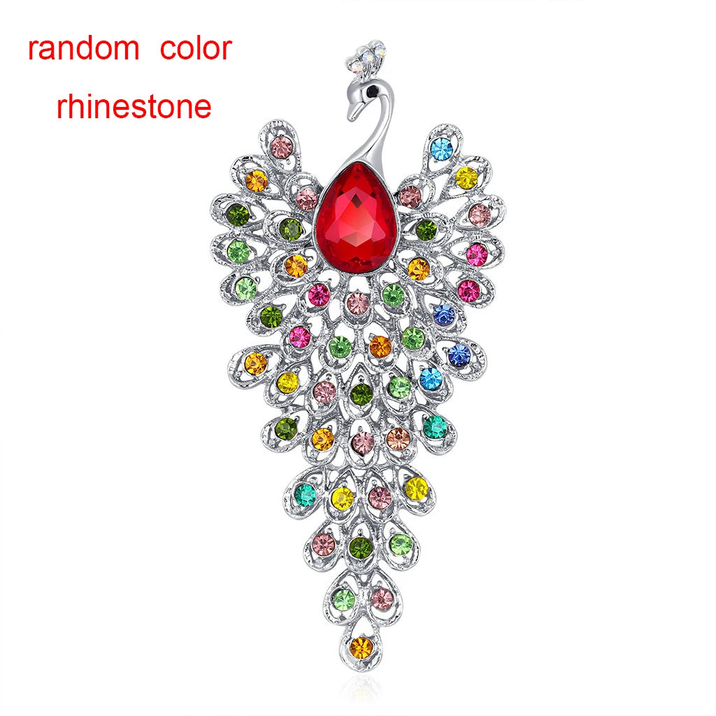 Femmes mode strass paon broche phénix vêtements accessoires broches