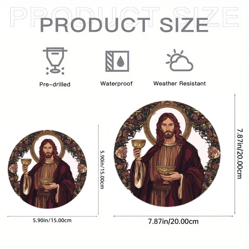 Attrape-soleil de Jésus religieux en acrylique Art déco, plaque murale polyvalente, panneau décoratif pour la maison et le jardin