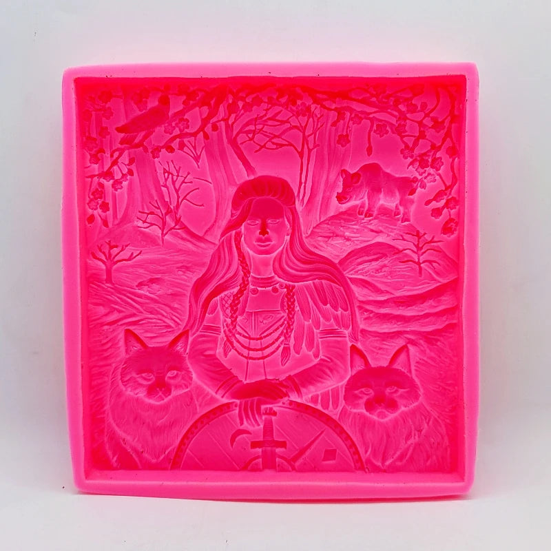 Moule en Silicone pour Statue Nordique, Outil de Décoration Murale Intérieure pour Savon Artisanal, DIY