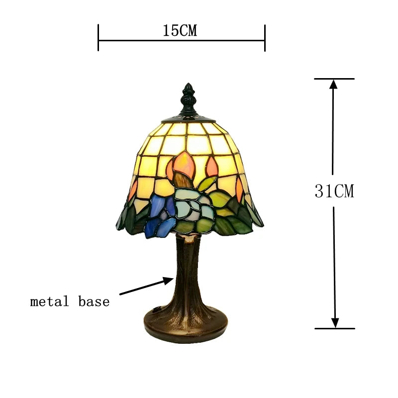 Petite lampe de Table orchidée scandinave de 6 pouces, veilleuse d'allaitement pour chambre à coucher, décoration de café, cadeau d'anniversaire en verre